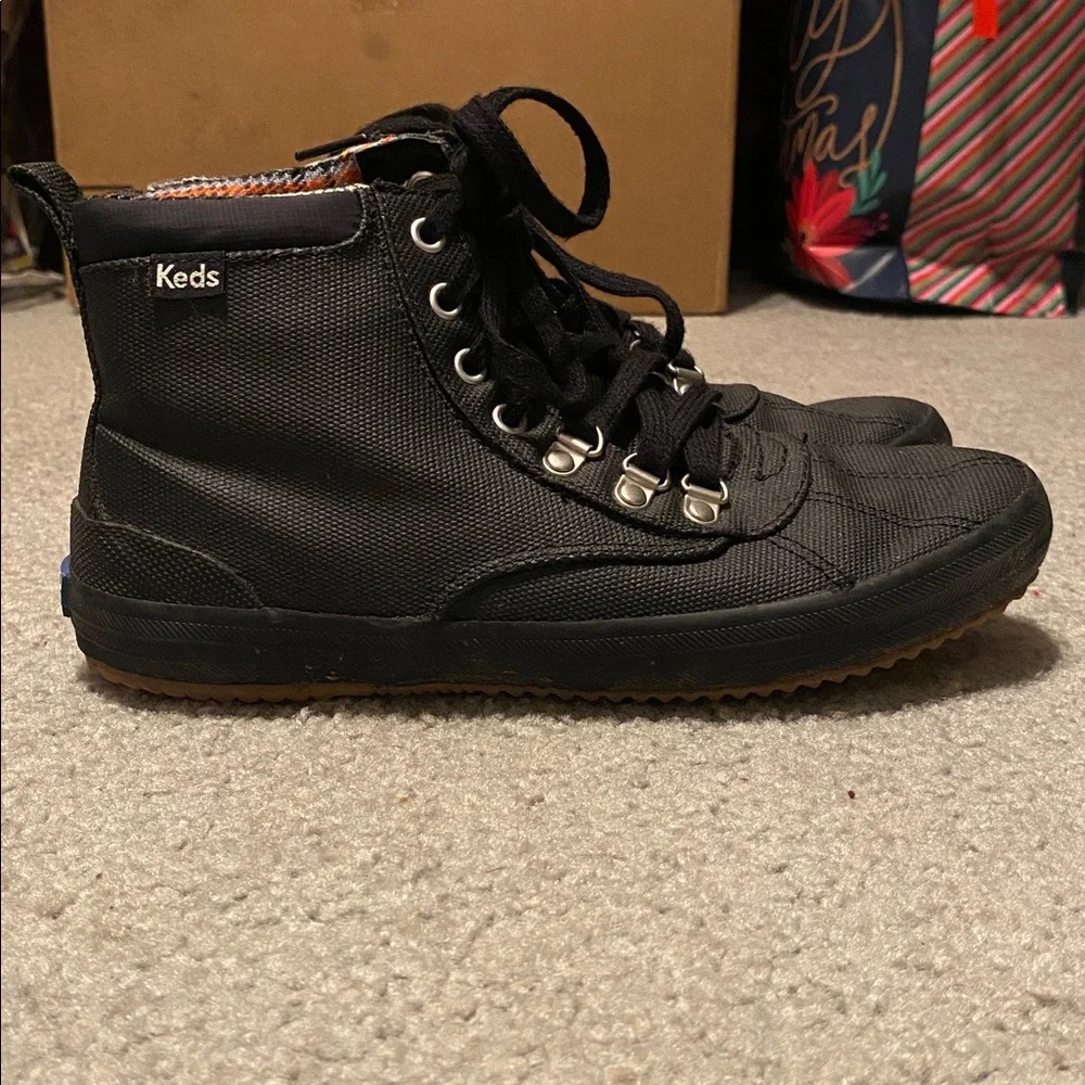 Keds Black Scout Casual Rain Boots